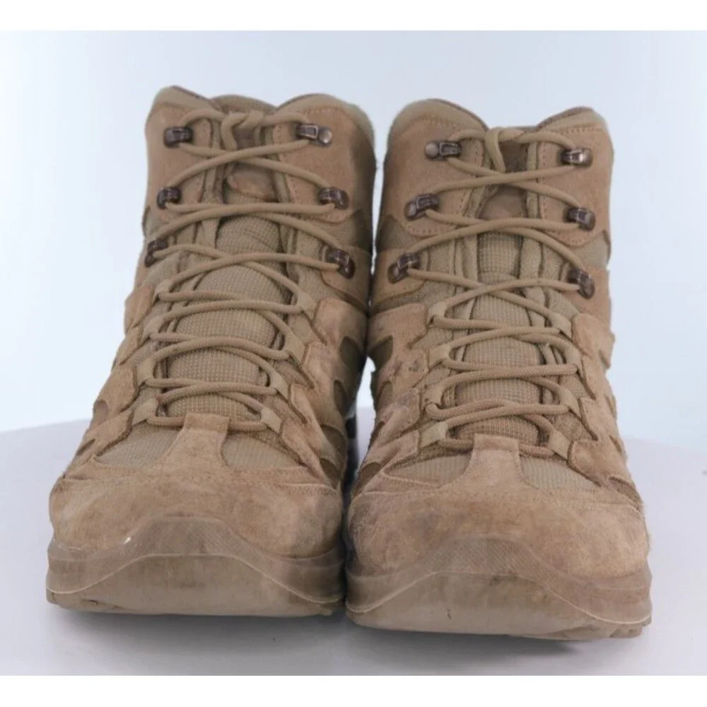 LOWA Sesto Men's Mid Desert Boots Size 14 M Suede Cayote Tan